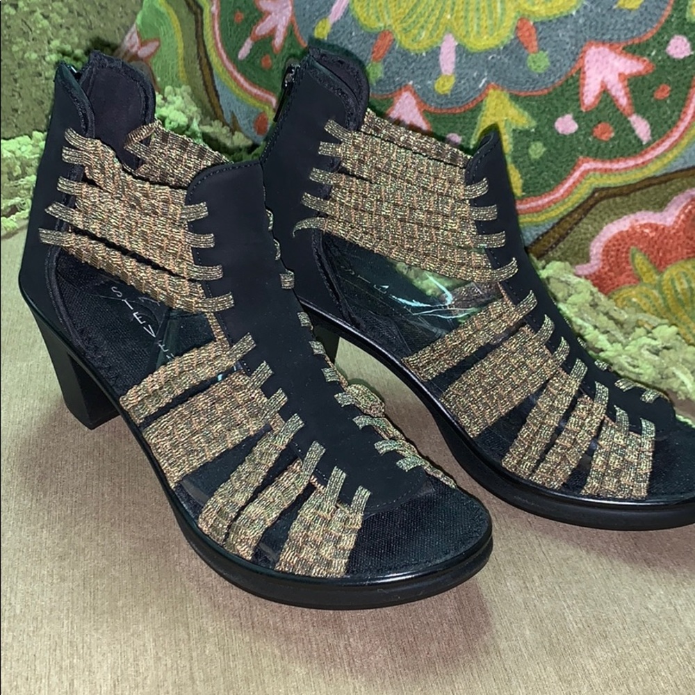 STEVEN by Steve Madden Metallic Straps Sandals